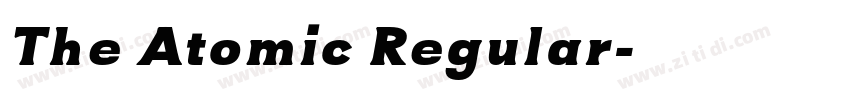 The Atomic Regular字体转换